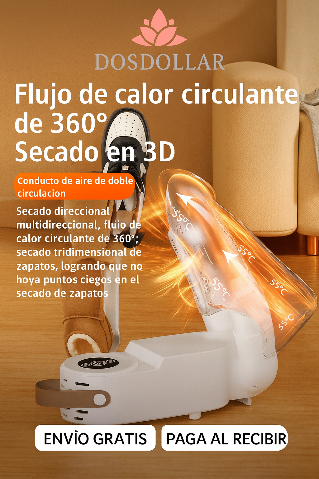 Secador De Zapatos Calentador Electrico