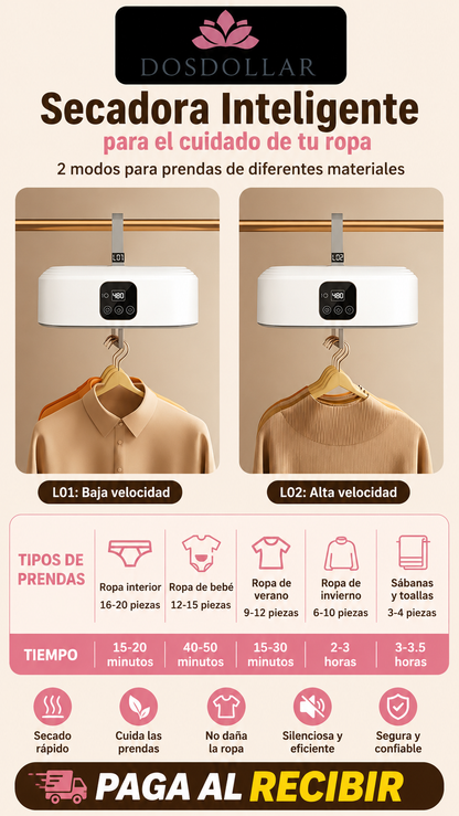 SECADORA DE ROPA PORTATIL