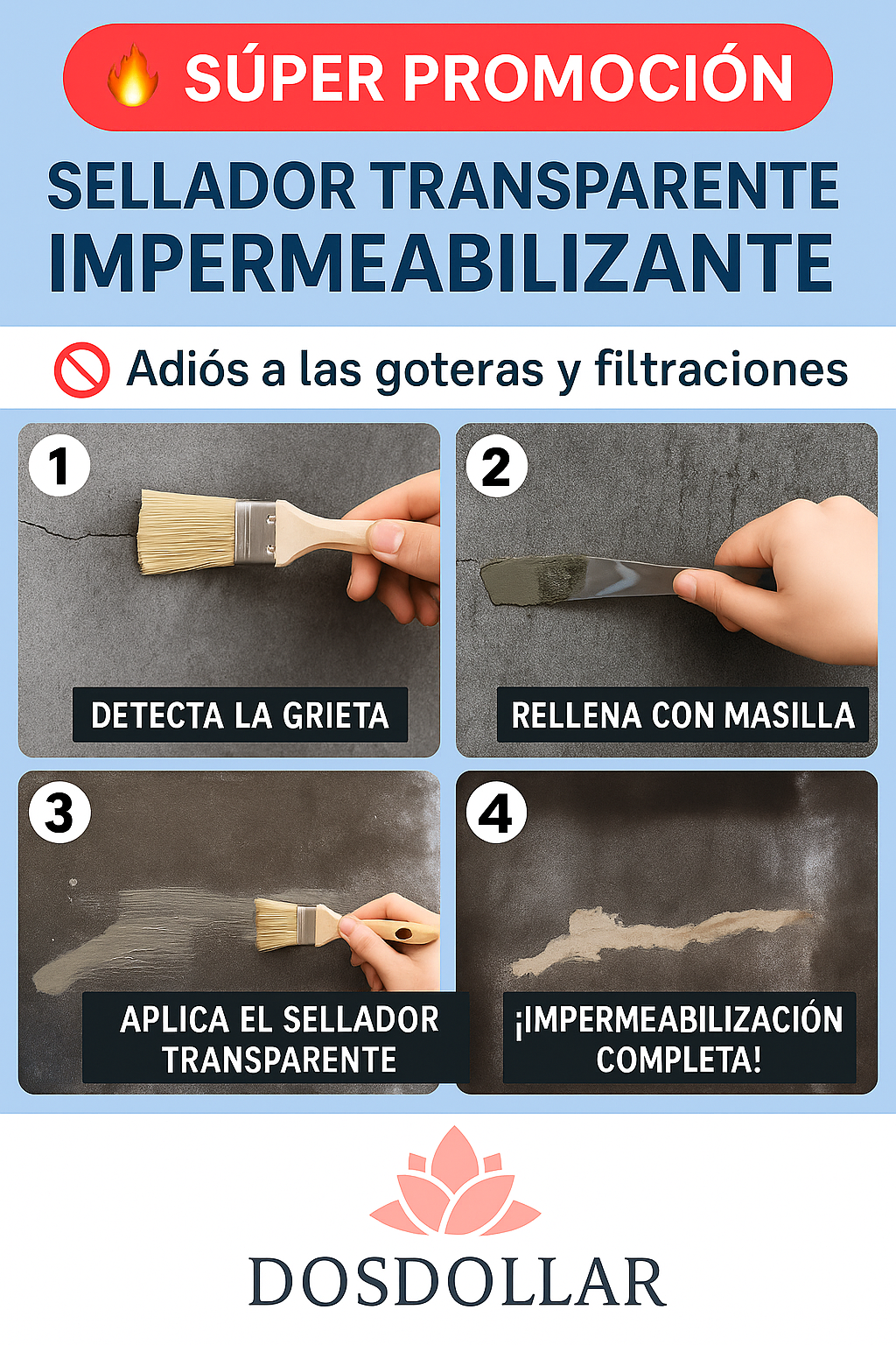 Sellador Transparente Impermeable