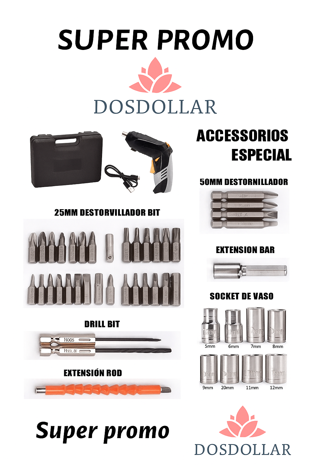 TALADRO DESTORNILLADOR INALAMBRICO