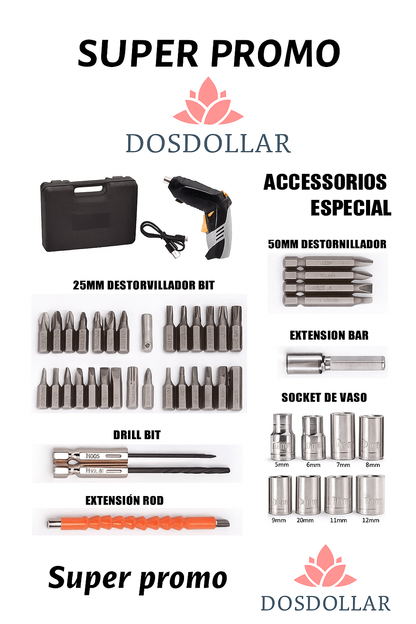 TALADRO DESTORNILLADOR INALAMBRICO