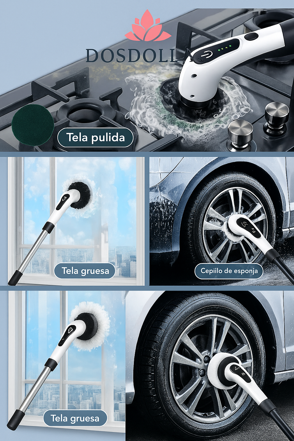 Cepillo Electrico De Limpieza 9 en 1