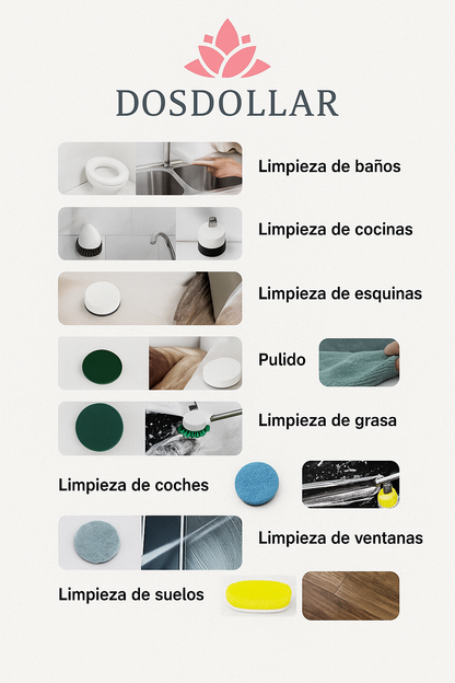 Cepillo Electrico De Limpieza 9 en 1