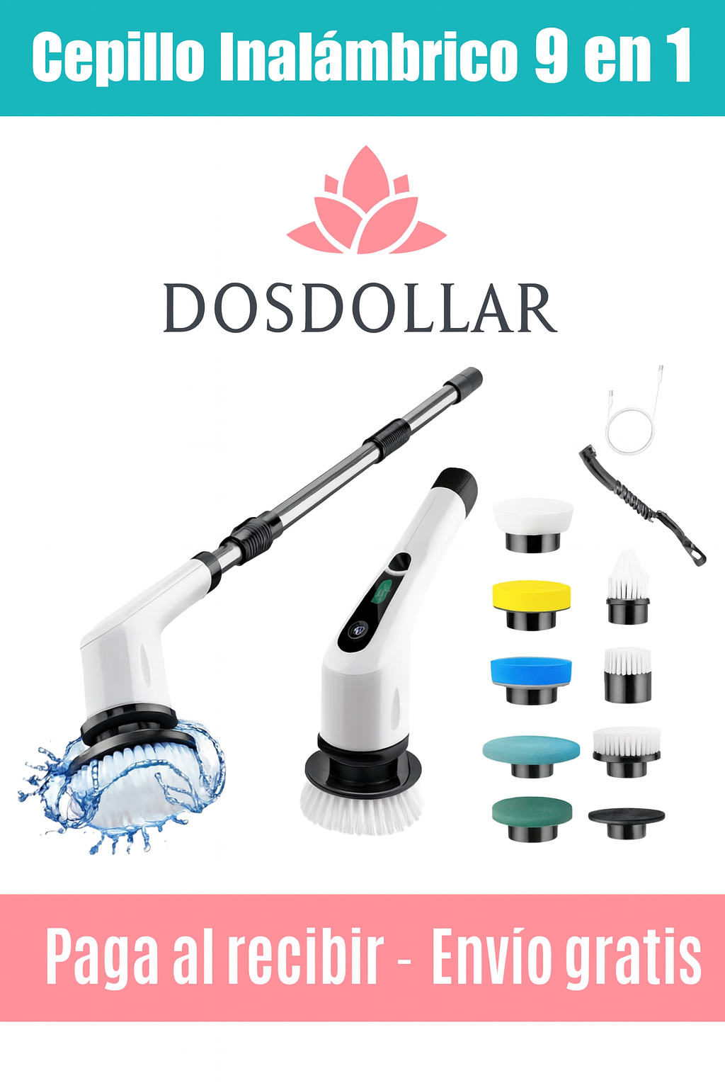 Cepillo Electrico De Limpieza 9 en 1