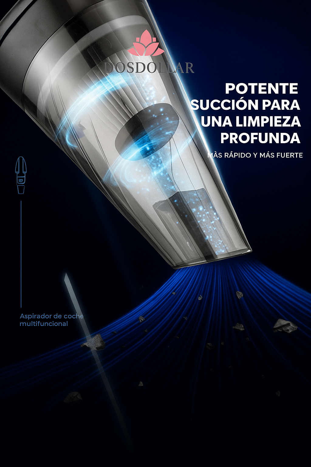 ASPIRADORA PARA COCHE 2 EN 1