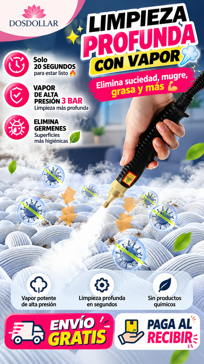 LIMPIADOR A VAPOR 2500W, ALTA PRESIÓN