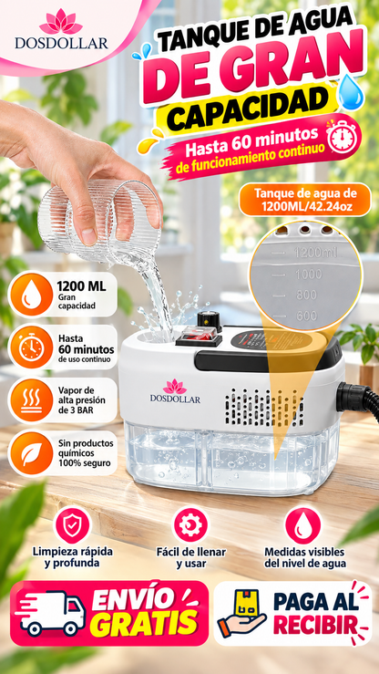 LIMPIADOR A VAPOR 2500W, ALTA PRESIÓN