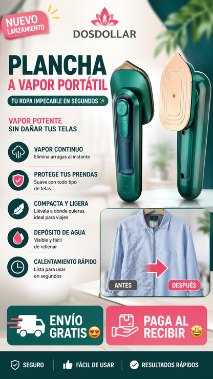 Plancha a vapor portatil